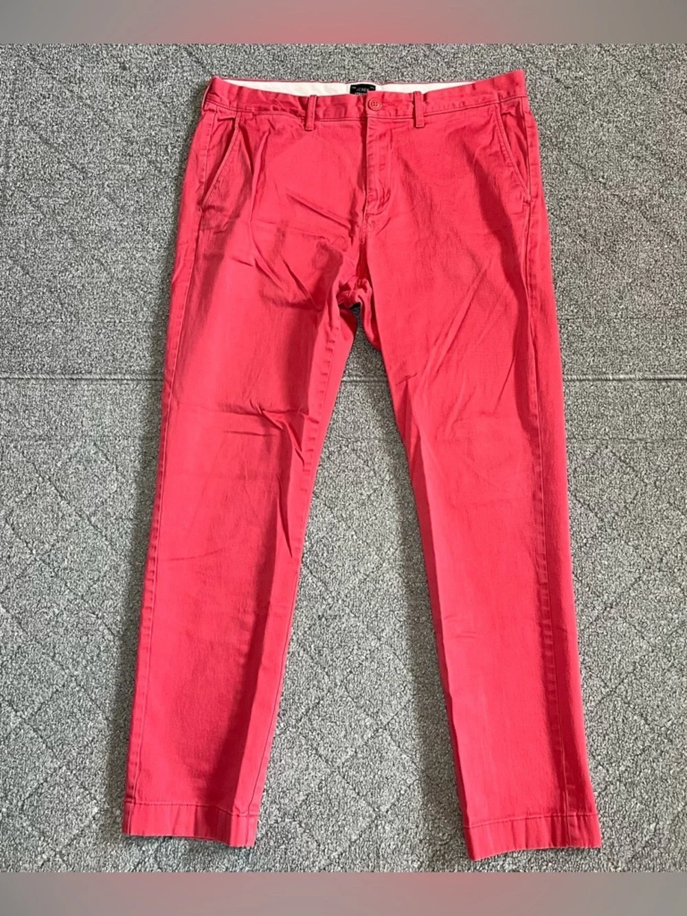 J. Crew 770 Straight Stretch Chino Pants Mens Size 32X29 Salmon Nautical Preppy